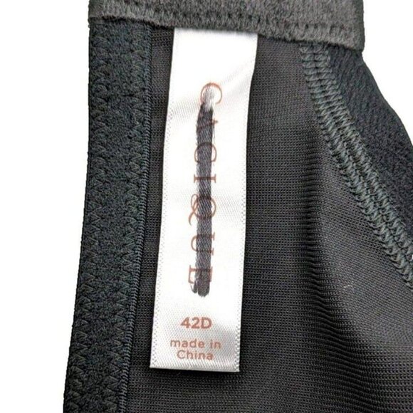 Cacique Lane Bryant Womens Bra Cotton Lightly Lined No Wire Size 42D Black - Picture 4 of 9